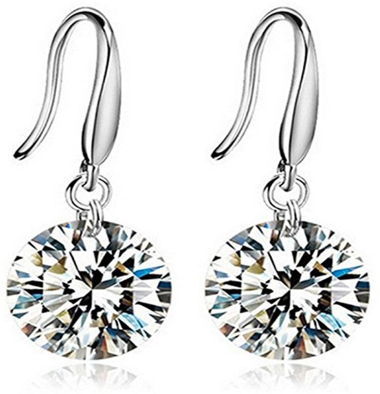 Solitaire Dangle Earrings Crystal Alloy Drops & Danglers