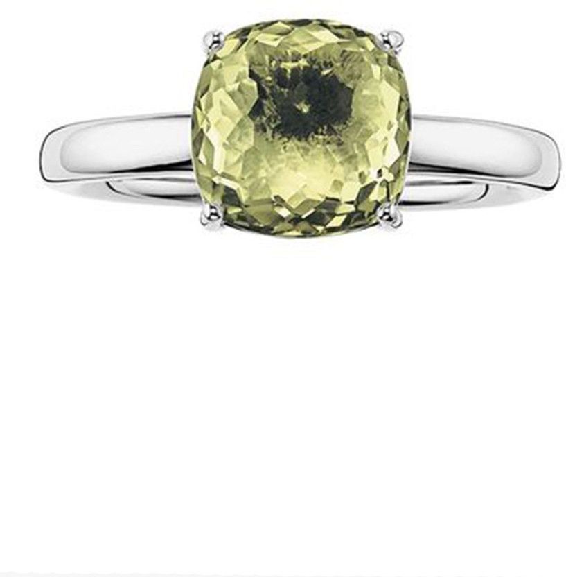 Peridot Ring With Natural Peridot Stone Peridot Silver Plated Ring