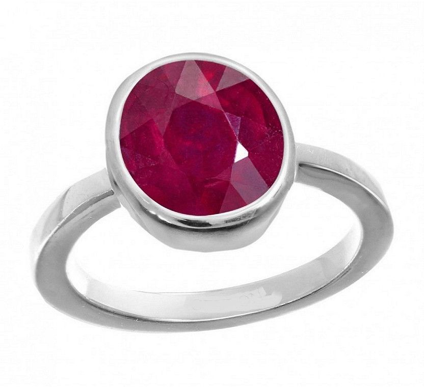 Natural ruby Ring Stone Ruby Silver Plated Ring