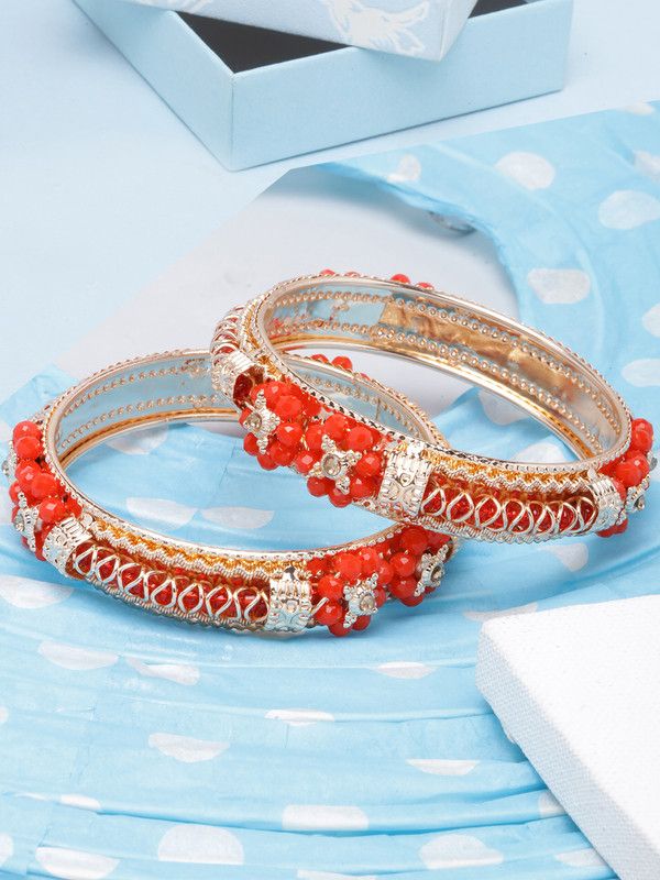 Brass Agate Gold-plated Bracelet  (Pack of 2)