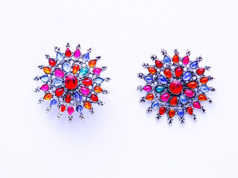 Multicolor Studs Earrings Alloy Stud Earring