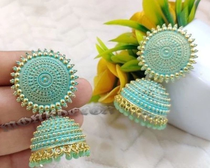 PRETTY JHUMKI EARRINGS Beads Alloy Jhumki Earring