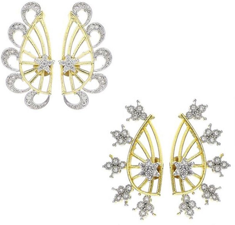 Latest Fashionable American Diamond Combo Alloy Cuff Earring