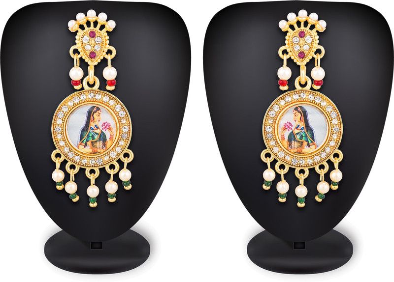 Bridal Temple Jewellery Pearls Danglers Padmavati Pearl Alloy Drops & Danglers