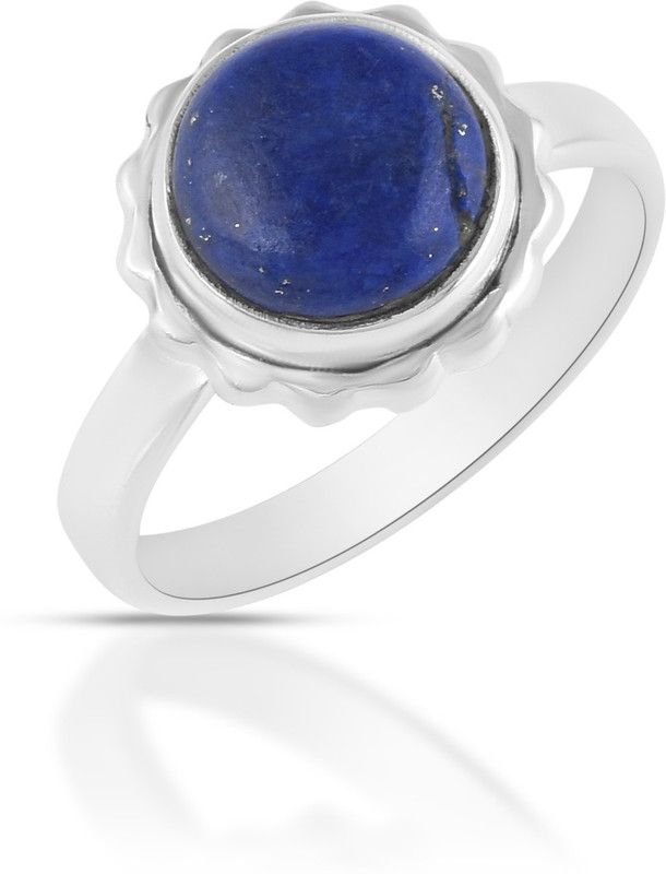 Blue Lapis Lazuli Birth Stone 925 Sterling Silver Elegant Classic Ring Silver Lapis Lazuli Silver Plated Ring