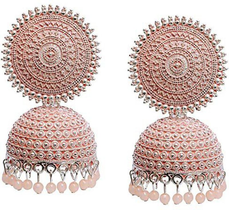 A2Z OfficeMart Black Round Metal Oxidised Jhumka/Jhumki Metal Jhumki Earring