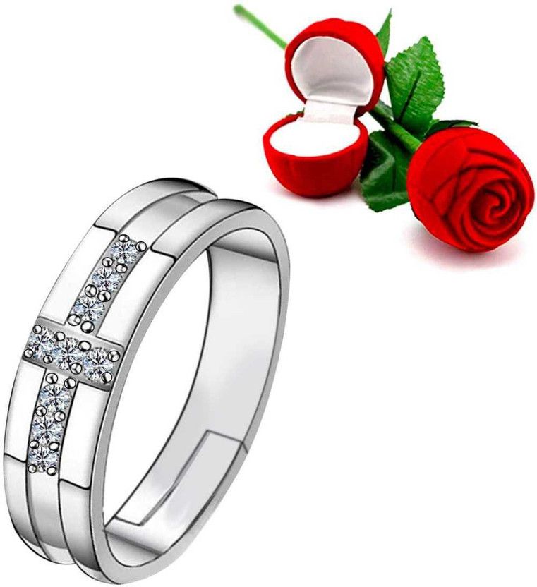 925 Original silver ring for gents, boys and added beautiful box Silver Diamond Ring