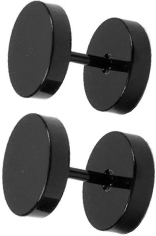 Black Dumble 4MM Studs for Mens/Boys/Girls/Womens/Unisex Stainless Steel Stud Earring Stainless Steel Stud Earring