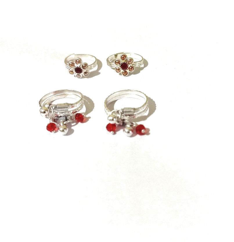 Alloy Sterling Silver Plated Toe Ring Set