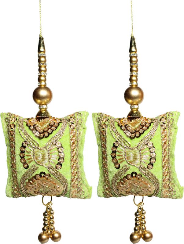 Fashionhaat Pista Green latkan Ethnic Hanging Latkan for Blouse Dupatta Lehenga (1 pair) Brooch  (Green)