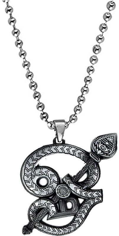 Lord Murugan Subrahmanya Tamil Om Grey Religious Pendent For Men,Women Rhodium Metal Pendant