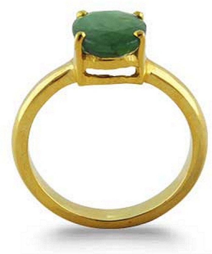 Stone Emerald Copper Plated Ring