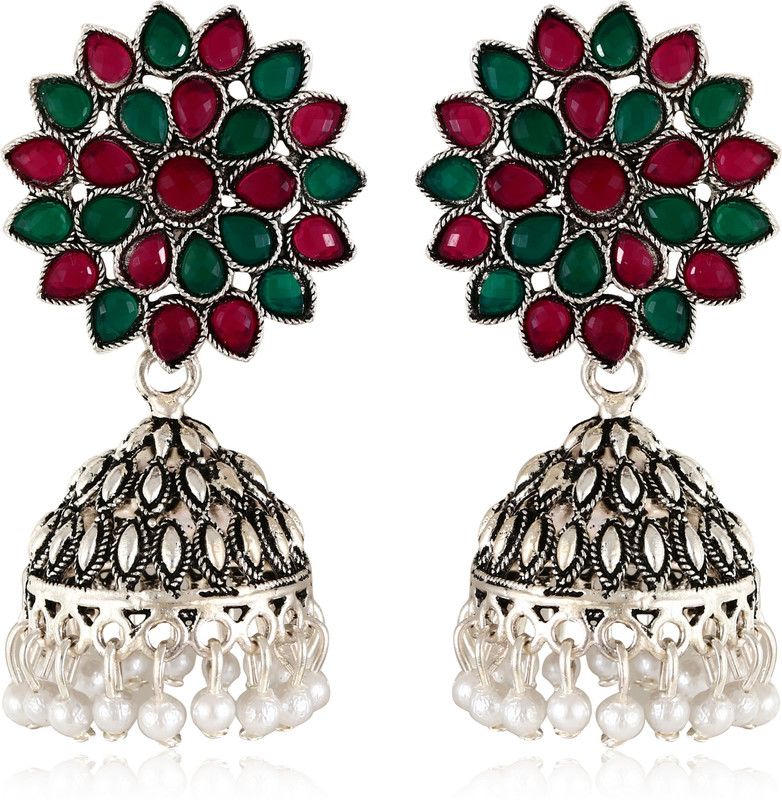 Elite Trendy bollywood Earring for Women and Girls VFJ1279ERG Pearl Brass Jhumki Earring