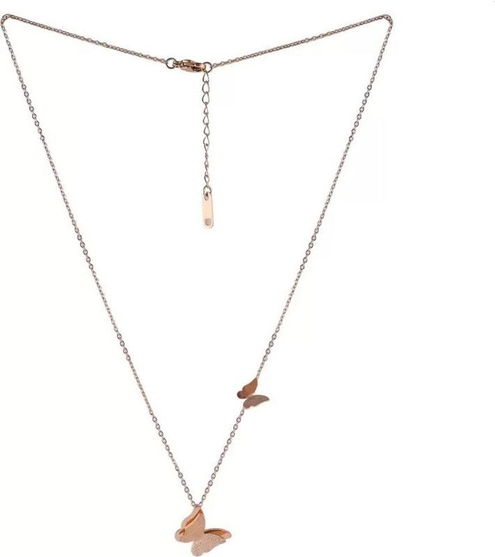 Butterfly necklace for man and boy Gold-plated Plated Stainless Steel Chain