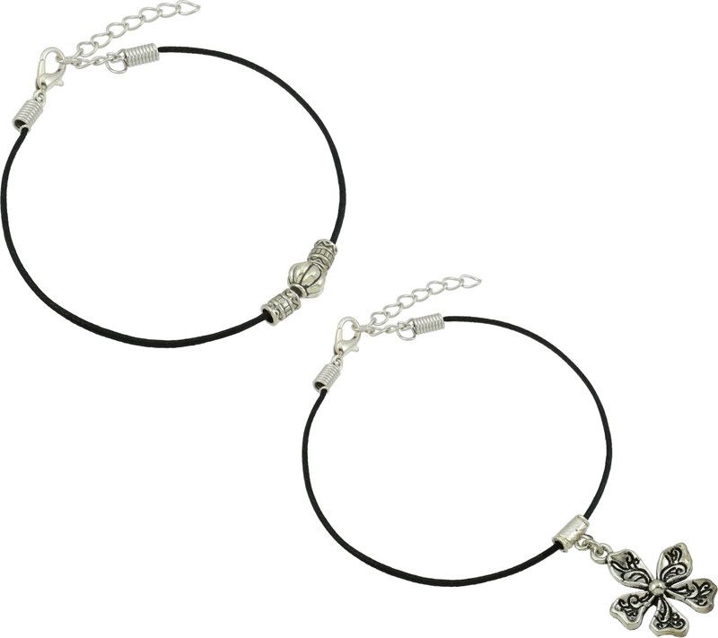18 Fashion Street Combo pack of 2 Single LegÃÂÃÂÃÂÃÂ Thread Anklet Cotton Dori Anklet  (Pack of 2)
