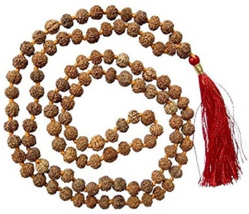 Shiv Shakti Rudraksh Mala With Natural Rudraksh Beads Wood Chain