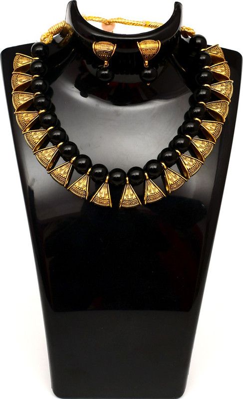 Alloy Black, Gold Jewel Set  (Pack of 1)