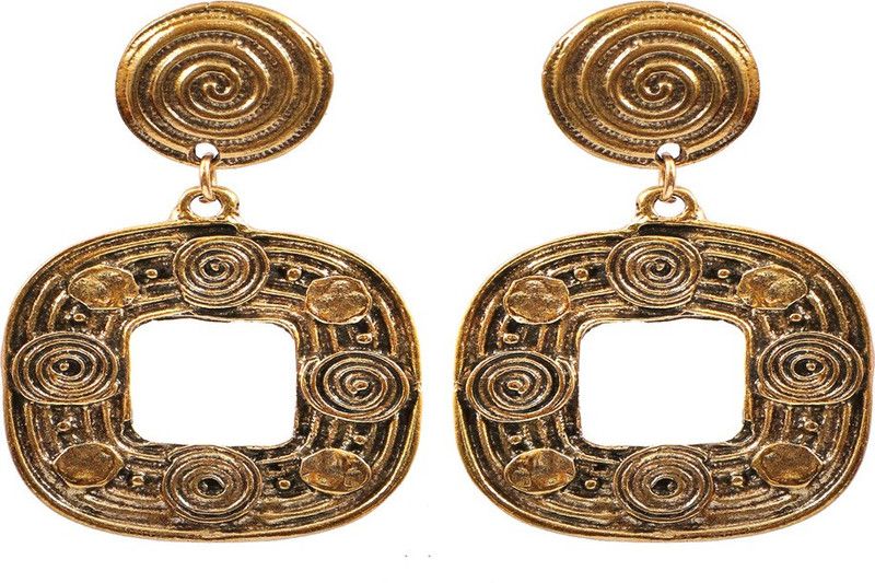 Oval Style Fashion Earring For Women & Girls Alloy Drops & Danglers