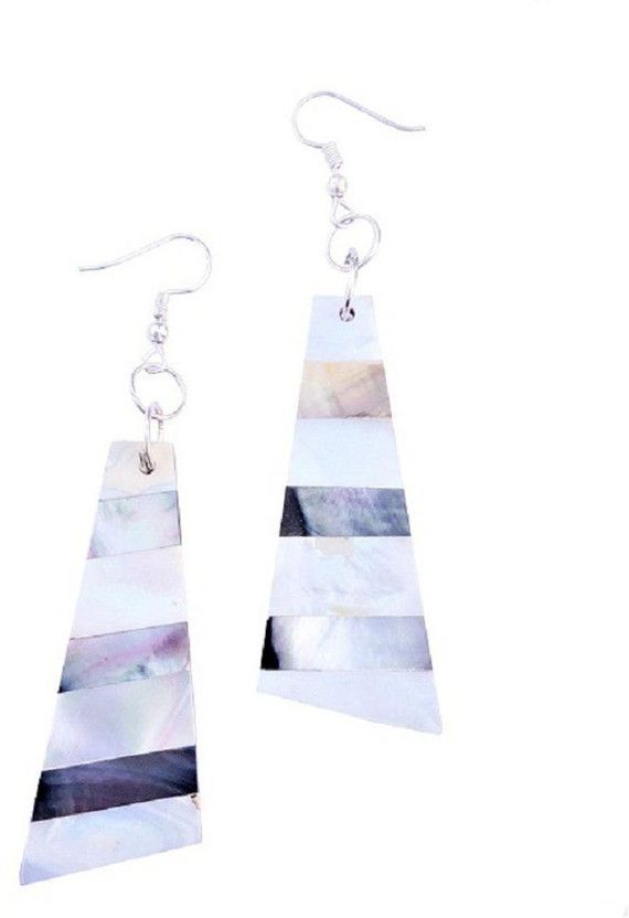 Girls and Women Fashion Mother of Pearl Earrings Stone Drops & Danglers