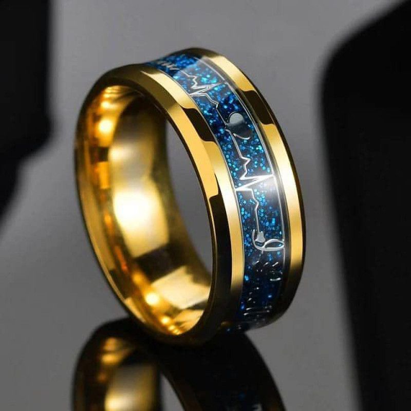 Finger Rings for boys men style stylish lover heart beat valentine gift lovers Stainless Steel, Tungsten, Metal, Brass, Enamel, Alloy Titanium, Gold, Black Silver, Rhodium Plated Ring
