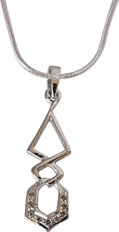 Twist Me Around - Real Diamond & Sterling Silver Pendant with 18 IN Chain (SDP203) Sterling Silver Diamond Sterling Silver Pendant