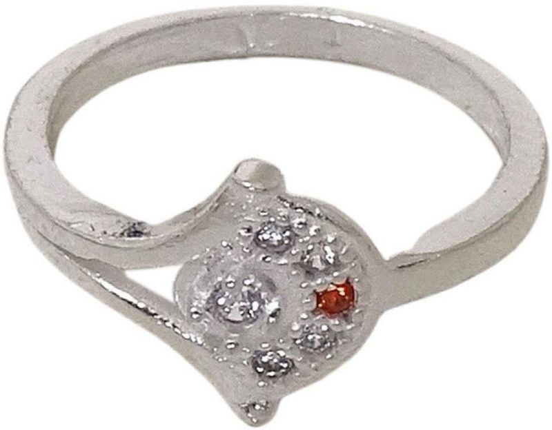 Sahiba Gems Baby Girls Designer Ring Sterling Silver Cubic Zirconia Ring