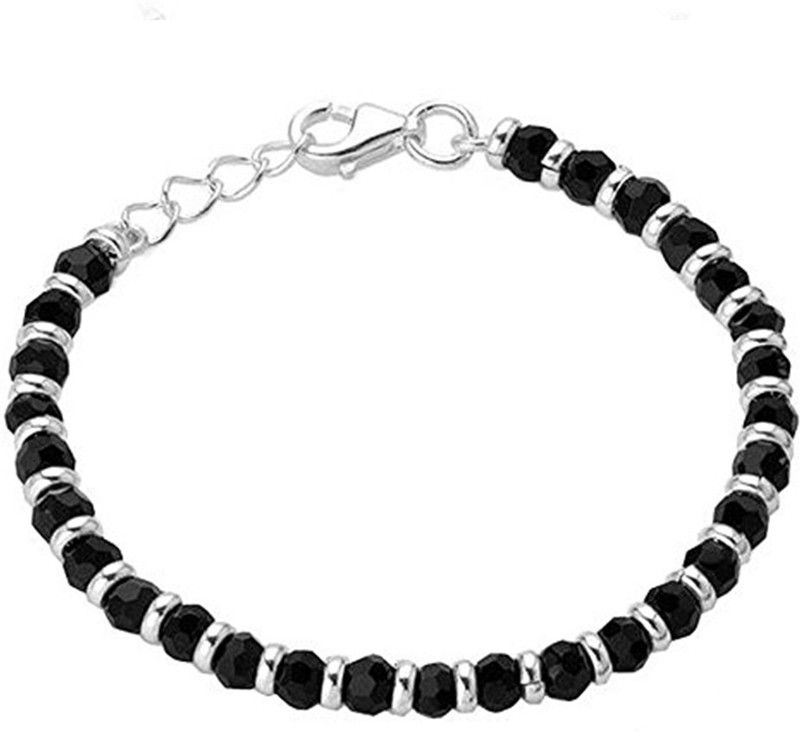 Sterling Silver Beads Rhodium Bracelet