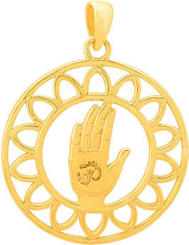Spiritual Saga Inspired Floral OM Pendant Gold-plated Brass Pendant