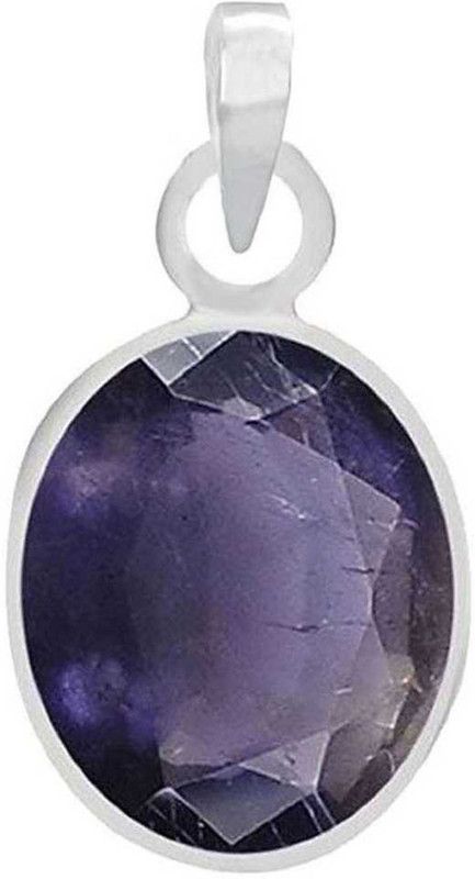 Natural Certified Neeli (Iolite) 3.25 Ratti or 3 Carat for Male & Female 92.5 Sterling Silver Pendent Sterling Silver Pendant