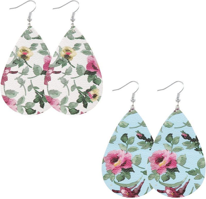 Combo of 2 Pairs Metal Drops & Danglers