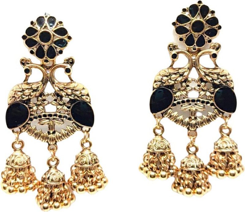 Western Peacock Earring for Women/Girls Alloy Jhumki Earring