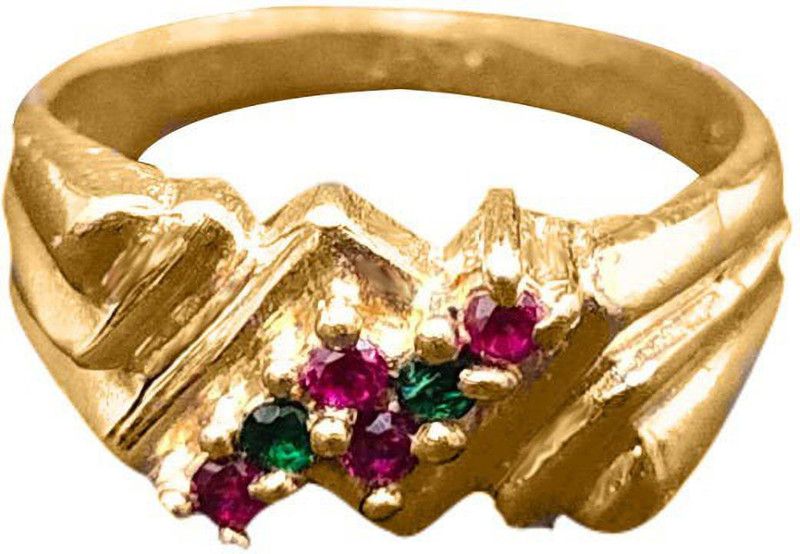 Panchaloha (Impon) Men's Fancy Stone Bronze Ruby Ring