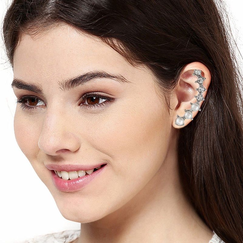 Zircon Alloy Cuff Earring