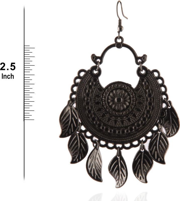 Black Beautiful Creative Jhumki Earrings Alloy Drops & Danglers