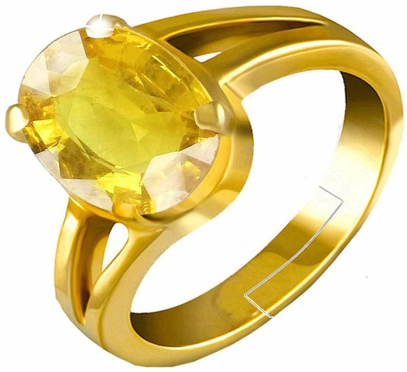 Certified Unheated Untreatet A+ Quality Natural Original Gold Platted Metal Sapphire Gold Plated Ring
