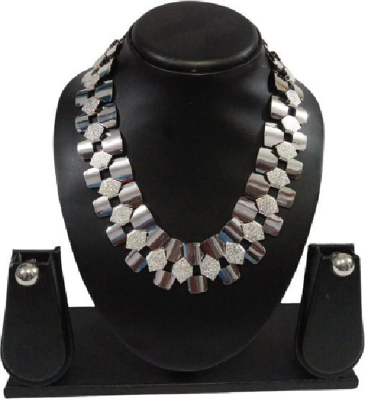 Alloy Silver Platinum Jewel Set  (Pack of 1)