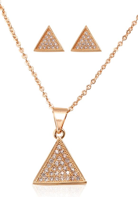 Stainless Steel Rose Gold, White Jewel Set  (Pack of 1)