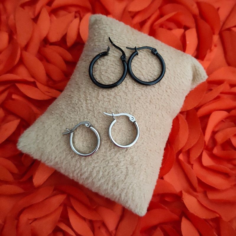 Valentine Day Gift Simple Bali Earrings Stainless Steel Hoop Earring, Stud Earring, Drops & Danglers, Huggie Earring, Tunnel Earring