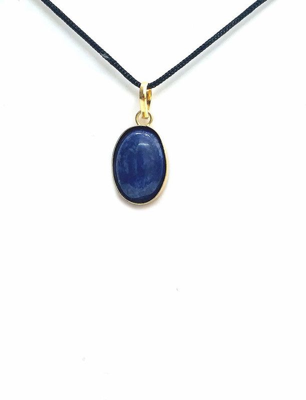 Lapis Lazuli Blue Metal Oval Pendant for Men & Women Lapis Lazuli Crystal Pendant
