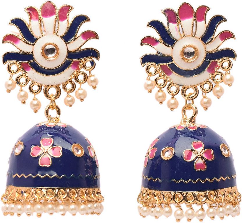 Jhumka Earring Pearl Brass Jhumki Earring