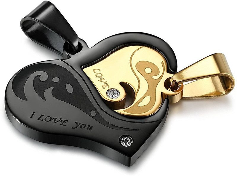 Heart Puzzle Couple Stainless Steel