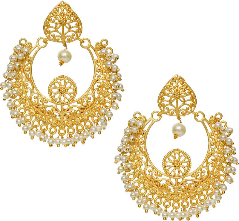 Princess Delight Crystal, Pearl Brass Plug Earring