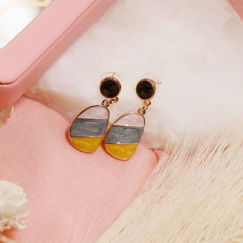Pastel Drop Earrings For Women And Girls ISH-T4 Crystal Stone Earring Set