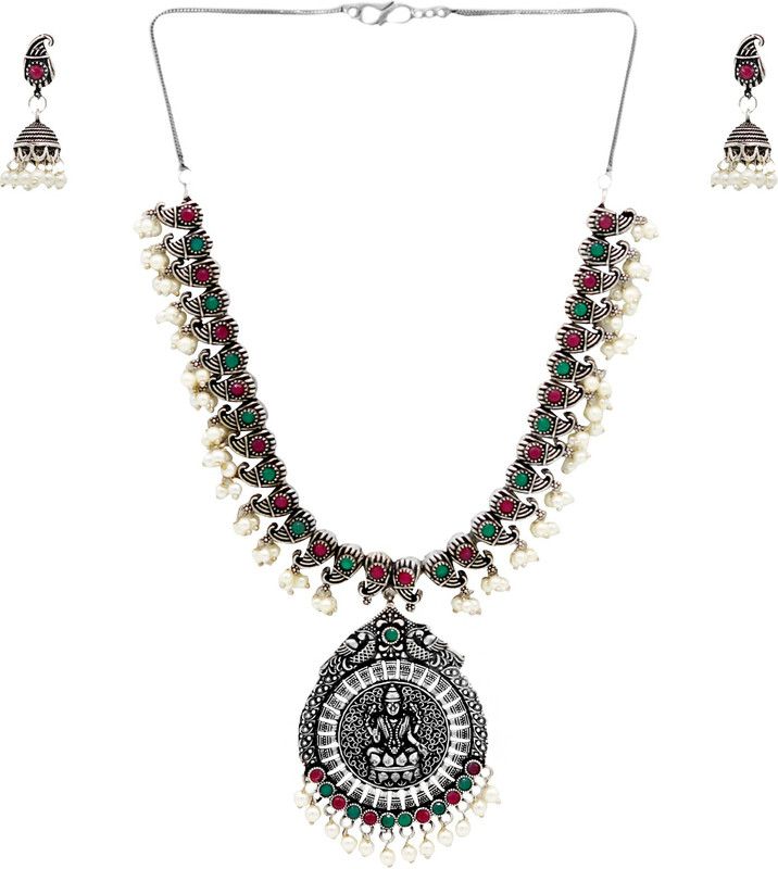 Metal Brass Multicolor Jewel Set  (Pack of 1)