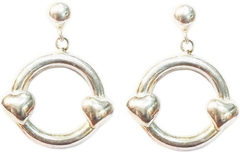 Love ring Silver Hoop Earring