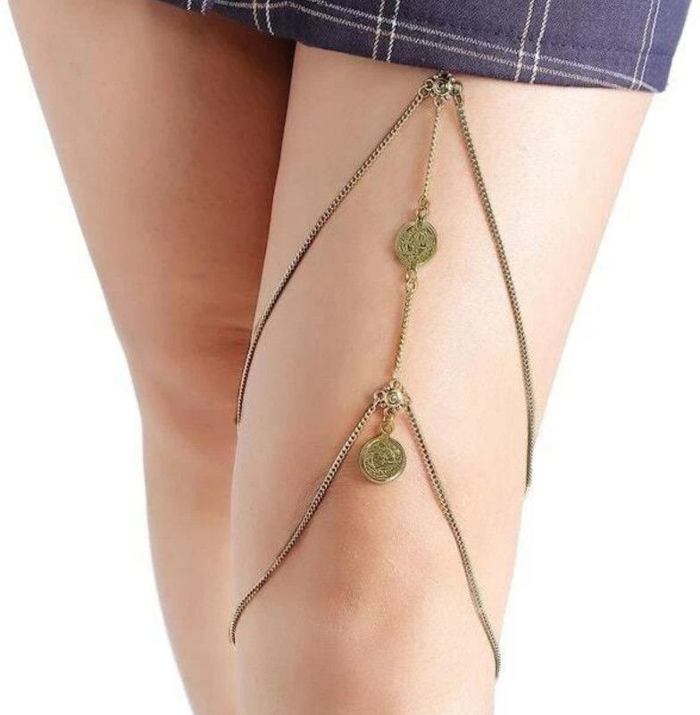 Rose Gold Multi Coin Thigh Chain Alloy Chain