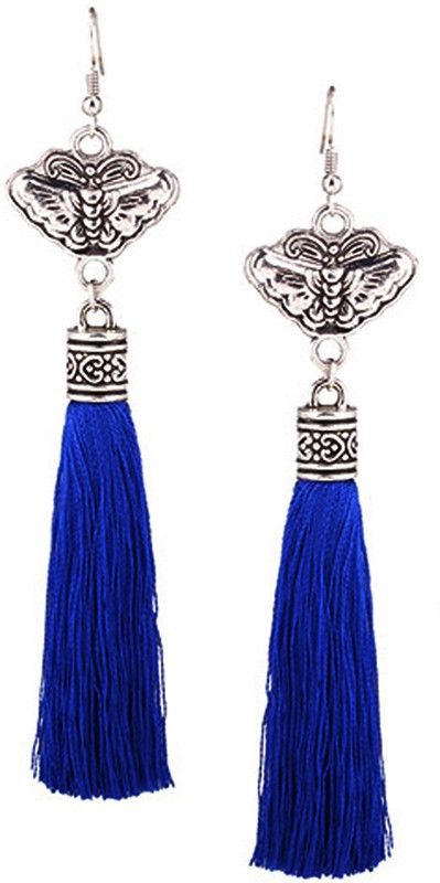 Boho Gypsy Collection Fancy Party Wear Fabric Drops & Danglers