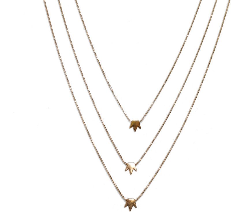 Latest Stylish Multilayer Gold Plated Chain Pendant Necklace for Girls & Women Metal Pendant