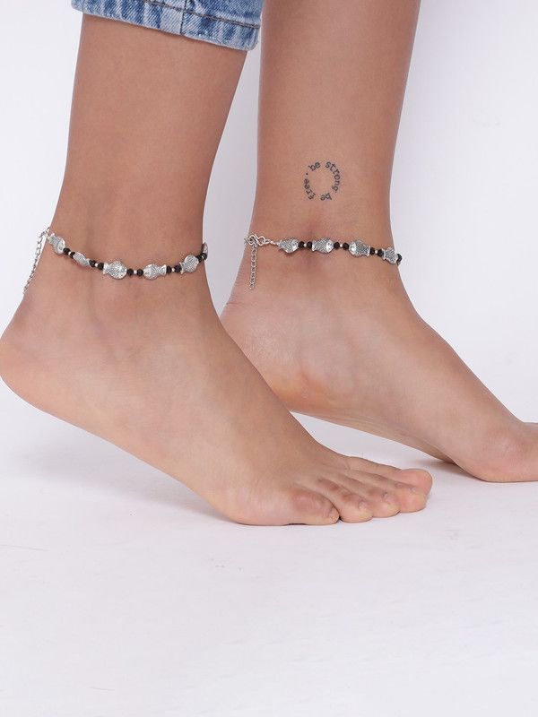 jazz and sizzle Fish Alloy Anklet  (Pack of 2)