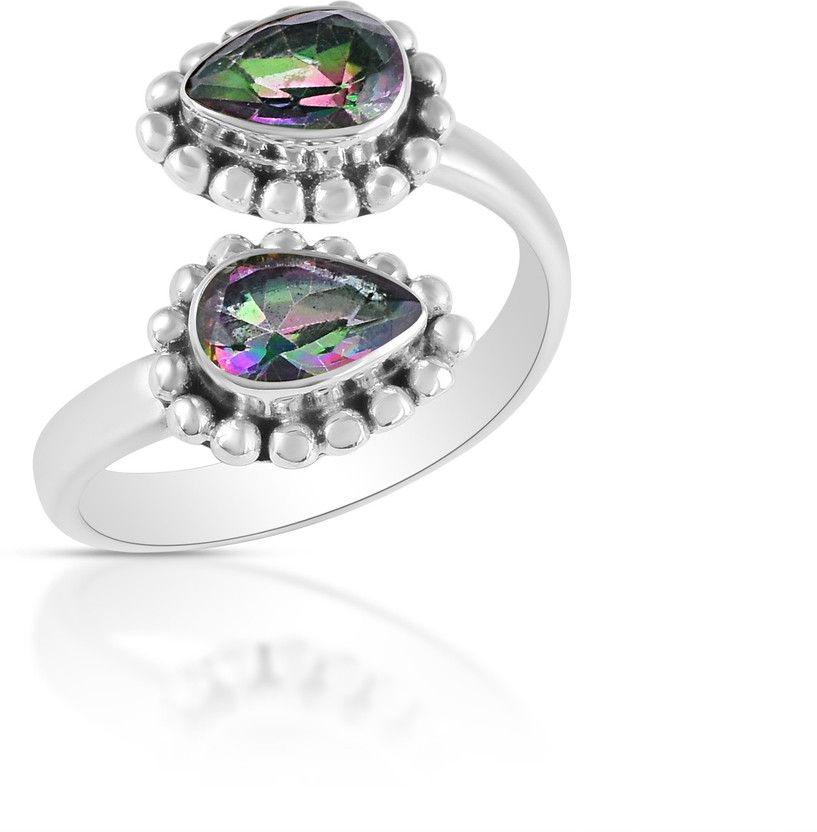 Sterling Silver Quartz Silver Plated Ring